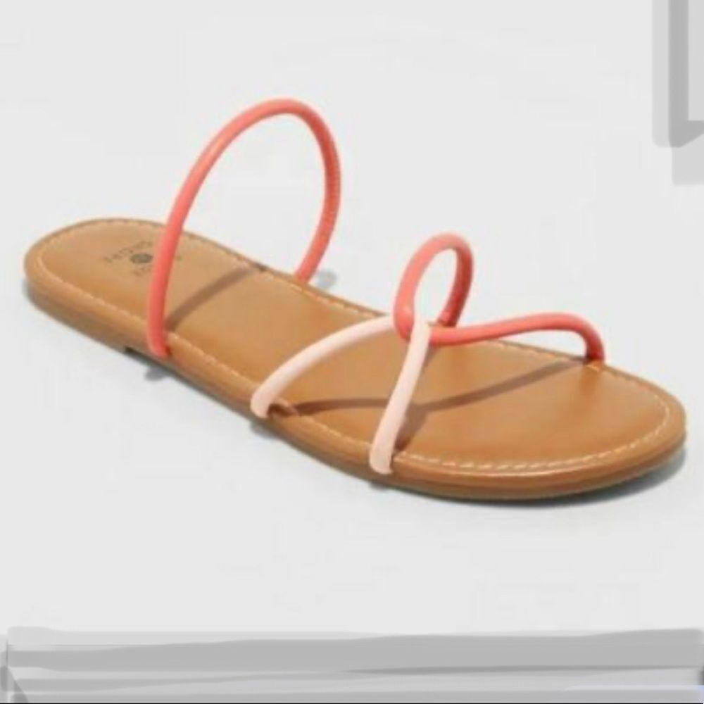 Shade‎ & Shore Women’s Bali Strappy Slide Sandals Pink - size 10